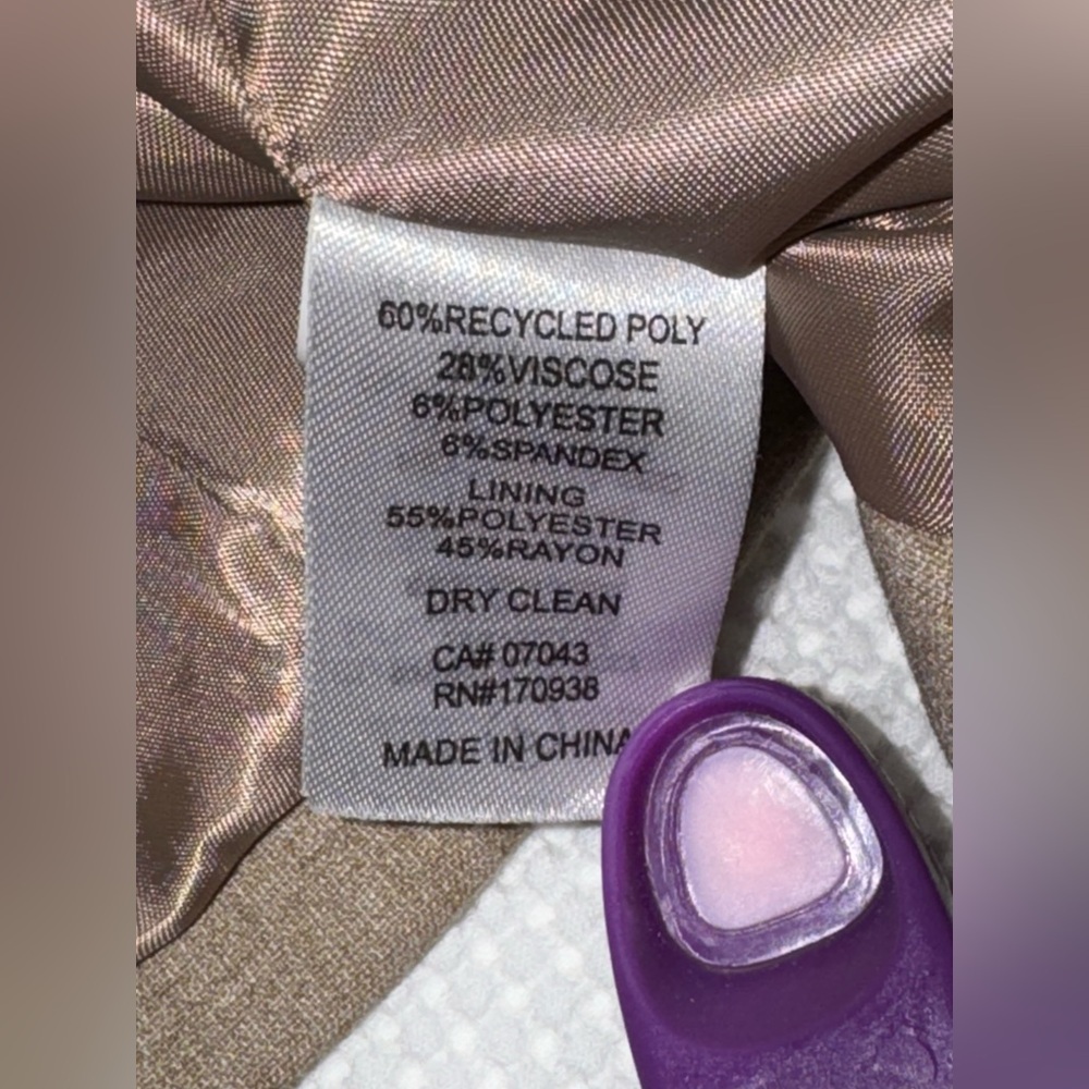 Rachel Zoe Tailored Vest Beige Square Neck Button Front Sleeveless Size 8 - Picture 5 of 12